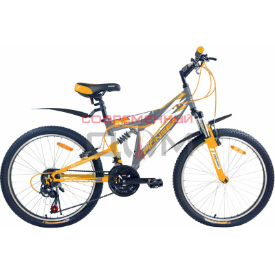 Велосипед Pioneer Extreme 24"/15" gray/orange/white